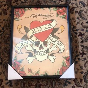 Ed Harley Signed Black Frame Art
